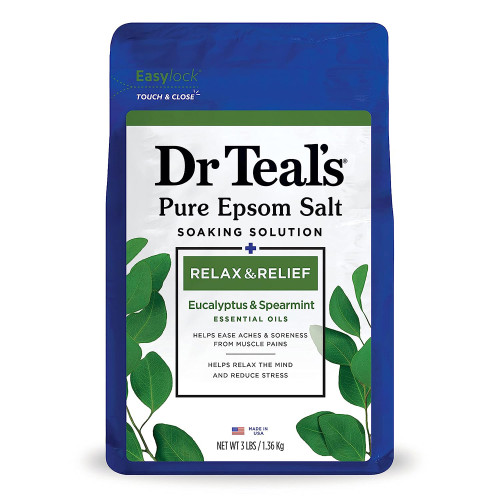 Dr. Teal's Epsom Salt Relax & Relief with Eucalyptus Spearmint - 3 lbs