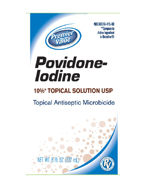 Premier Value Povidone Iodine 10% Topical Solution 8oz
