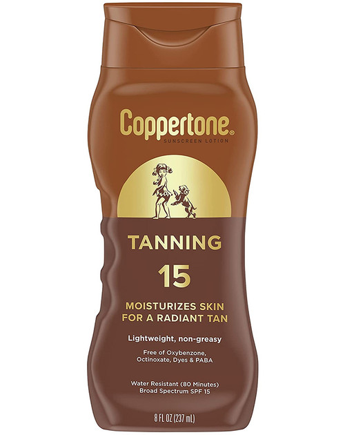 Coppertone Tanning Sunscreen Lotion SPF 15 - 8 oz