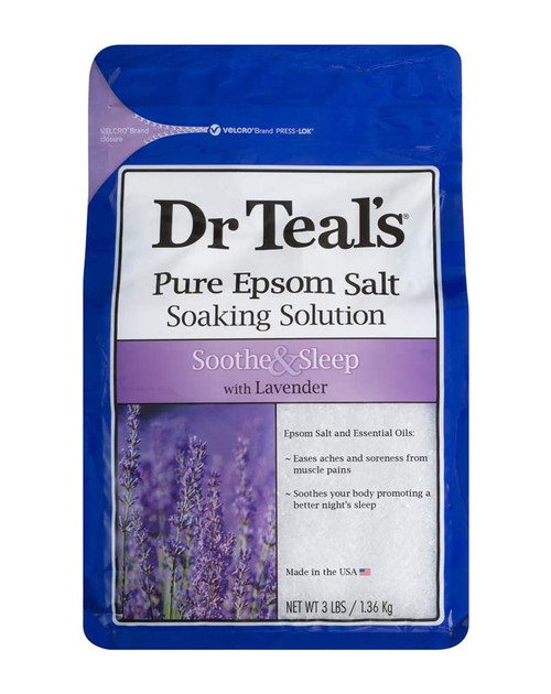 Dr. Teal's Pure Epsom Salt Soaking Solution Soothe & Sleep with Lavender - 3 LB