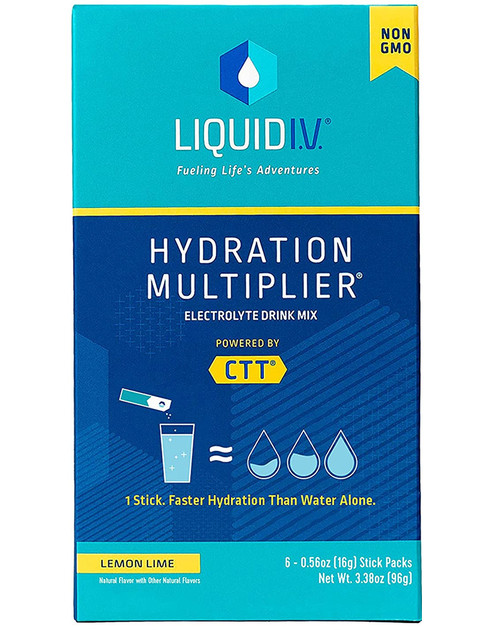 Liquid I.V. Hydration Multiplier Electrolyte Drink Mix Stick Packs Lemon Lime - 6 ct