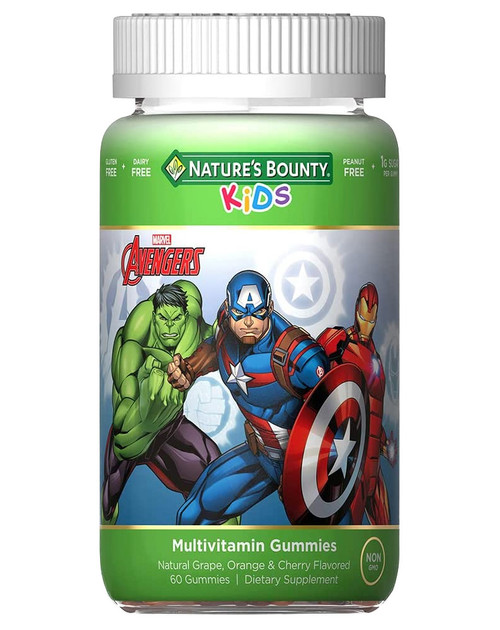 Sundown Naturals Kids Marvel Complete Multivitamin Gummies Grape, Orange and Cherry - 60 ct