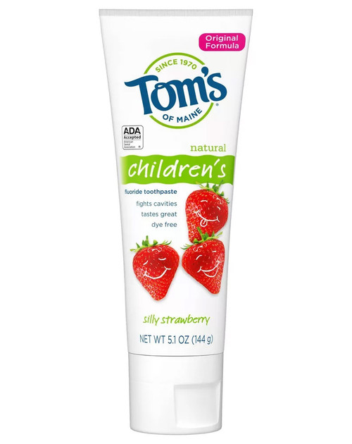 Tom's of Maine Natural Children's Fluoride Toothpaste Silly Strawberry - 5.1 oz