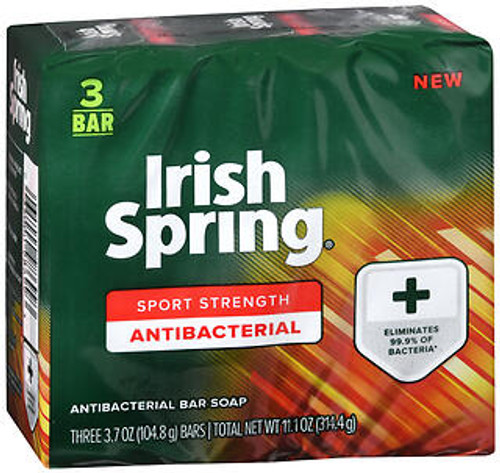 Irish Spring Sport Strength Antibacterial Bar Soap - 3 ea