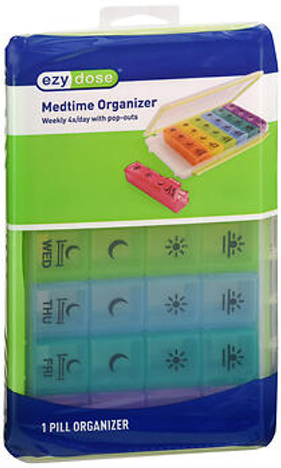 Ezy Dose Medtime Organizer Weekly 4x/Day with Pop-Outs