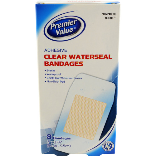 Premier Value Clear waterseal Bandage - 8ct