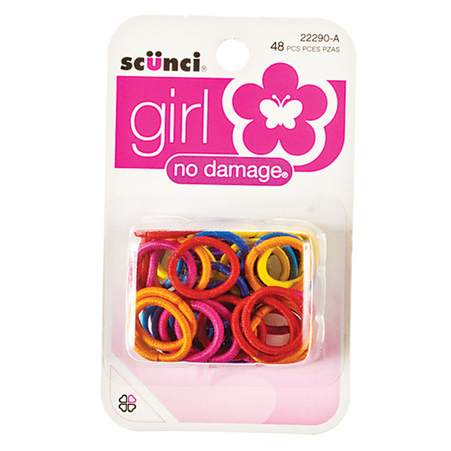 Hair Elastics-Mini-No Damage, Asst, 48 Ct - 1 Pkg