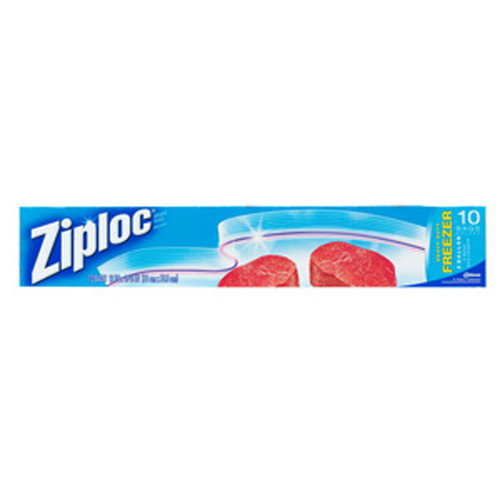 Ziploc Freezer Bags, Jumbo, Blue, 10 Ct - 1 Pkg