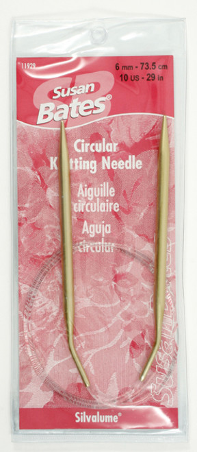 Silvalume Circular Knitting Needle - 10 - 6mm, 29"