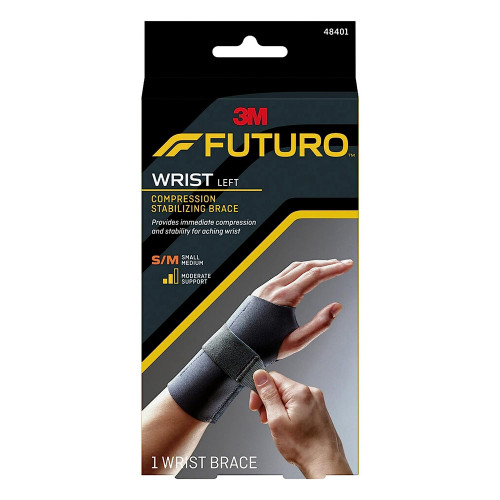 Futuro Compression Stabilizing Wrist Brace Left Moderate Support Small/Medium - 1 each