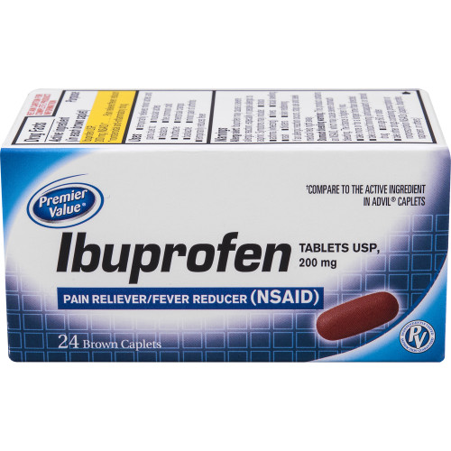 Premier Value Ibuprofen Caplets Brown - 24ct