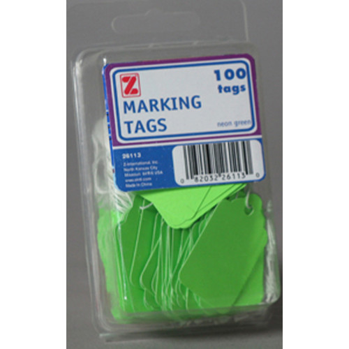 Marking Tags- String, Fluorescent Green - 1 Pkg