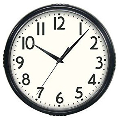 Retro Clock - Black, 9.5"