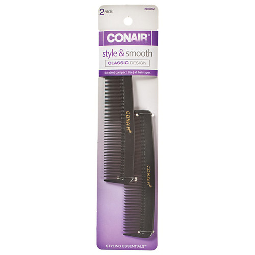 Pocket Combs-Hard Rubber, Black, 2 Ct - 1 Pkg