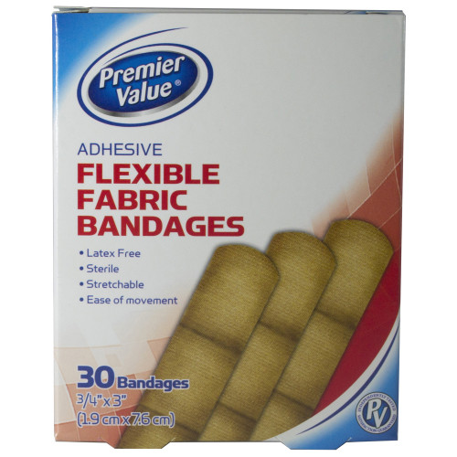 Premier Value Flex Fabric Bandage 3/4X3 - 30ct