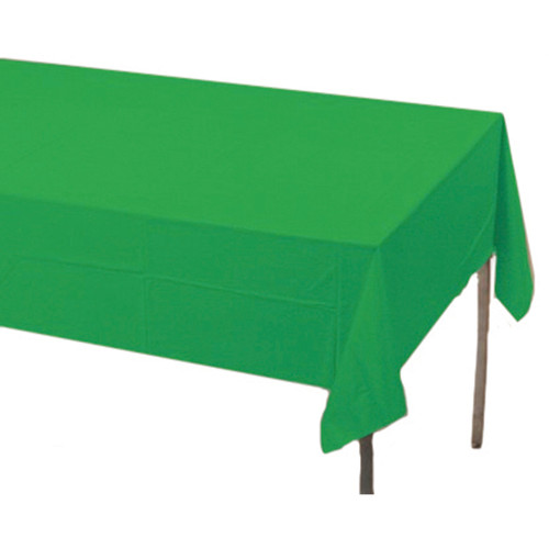 Solid Color Plastic Tablecover, Emerald Green, 54X108" - 1 Pkg