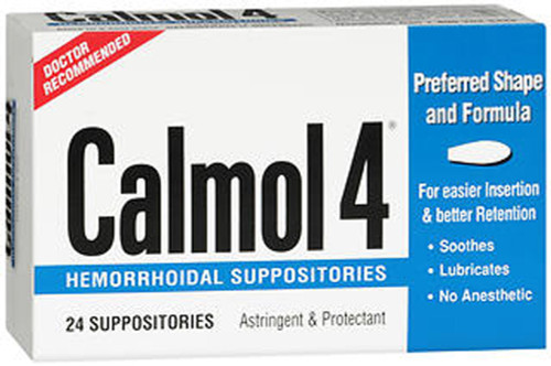 Calmol 4 Hemorrhoid Suppositories - 24 ct