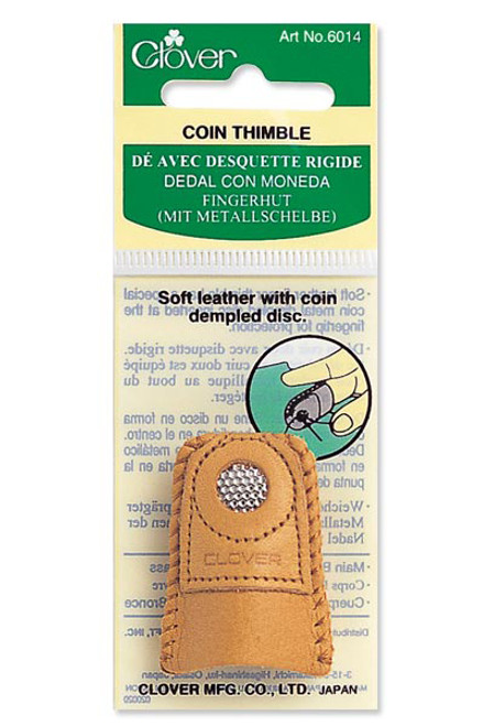 Clover 614C Coin Leather Thimble