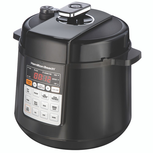 Hamilton Beach Pressure Cooker-Black, 6 Qt