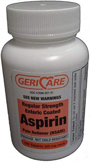 Enteric Coated Aspirin 325mg - 100 Tablets