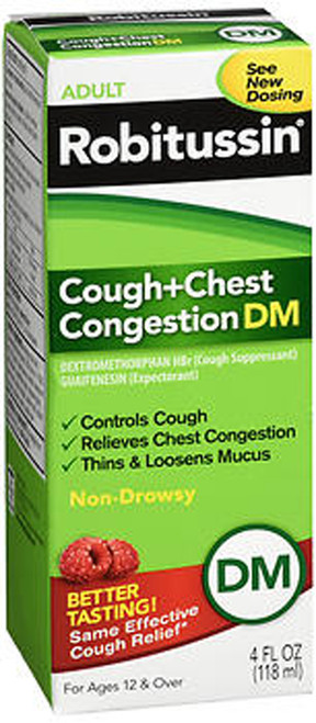 Robitussin Adult Cough + Chest Congestion DM Liquid - 4 oz