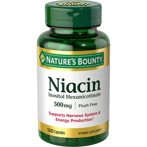 Nature's Bounty Niacin 500 mg Vitamin Supplement Capsules - 120 ct