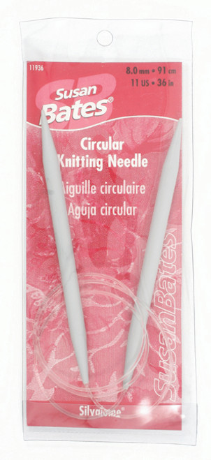 Silvalume Circular Knitting Needle - 11 - 8mm, 36"