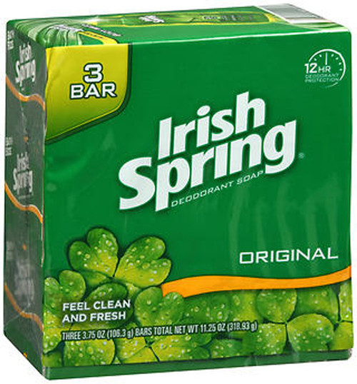 Irish Spring Deodorant Soap Original - 3 ea