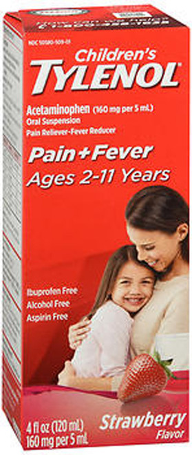 Tylenol Children's Pain + Fever Oral Suspension Strawberry Flavor - 4 oz
