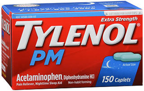 Tylenol PM Pain Reliever Nighttime Sleep Aid - 150 Caplets