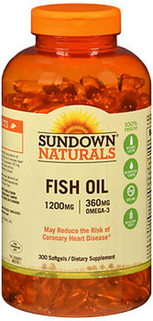 Sundown Naturals Fish Oil 1200 mg  - 300 Softgels