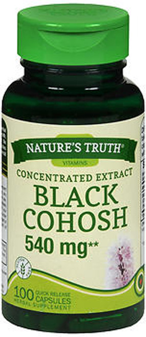 Nature's Truth Concentrated Extract Black Cohosh 540 mg Herbal Supplement - 100 Quick Release Capsules