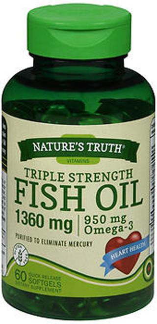 Nature's Truth Fish Oil 1360 mg Dietary Supplement - 60 Softgels