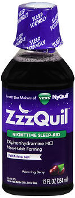 ZzzQuil Nighttime Sleep-Aid Liquid Warming Berry - 12 oz