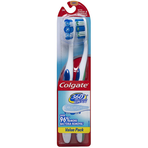 Colgate 360 Toothbrushes Soft Full Head - 2 ea