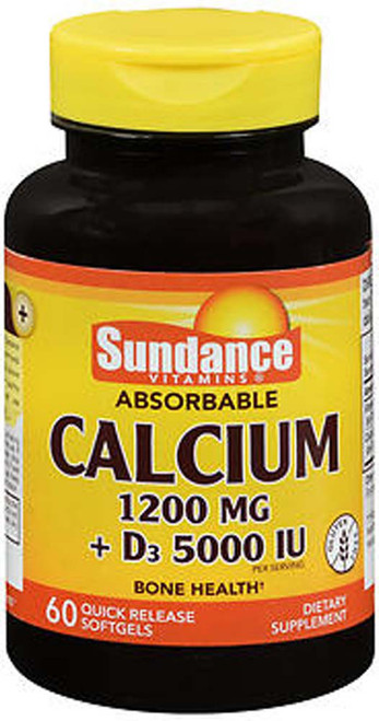 Sundance Vitamins Absorbable Calcium 1200 mg + D3 5000 IU - 60 Softgels