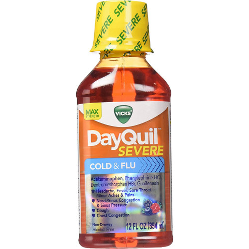 Vicks DayQuil Severe Cold & Flu Liquid Max Strength - 12 oz