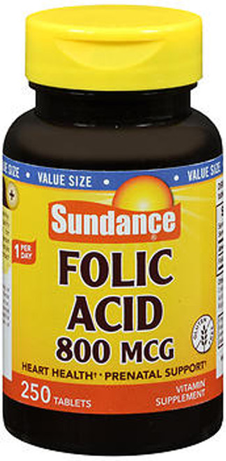 Sundance Vitamins Folic Acid 800 mcg - 250 Tablets