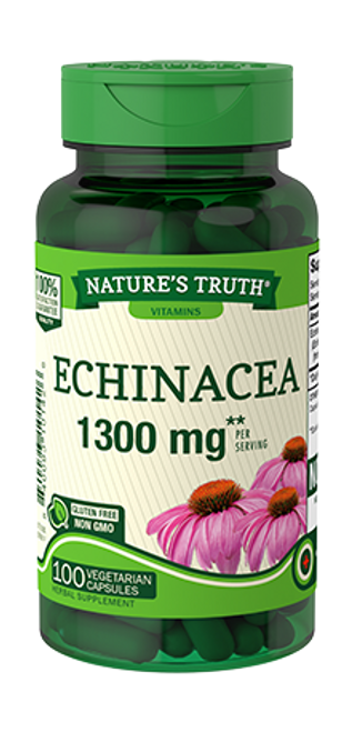 Nature's Truth Natural Whole Herb Echinacea 1300 mg Quick Release Capsules - 100 ct