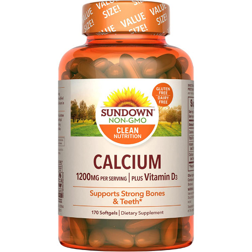 Sundown Naturals Calcium 1200 mg plus Vitamin D3 Softgels - 170 ct