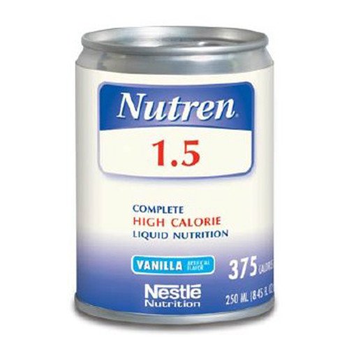 Nutren 1.5 Complete High Calorie Liquid Nutrition, Vanilla, 24-8.45 oz