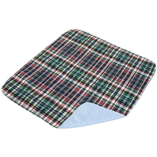 Essential Medical Supply Quik-Sorb Reusable Underpad 34"x36" Plaid - 1 ea.