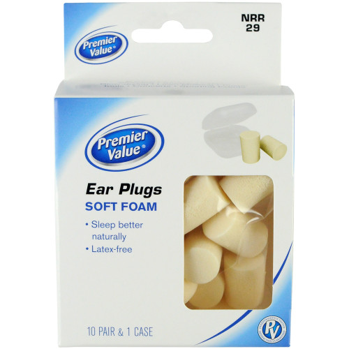 Premier Value Soft Foam Ear Plugs - 20ct