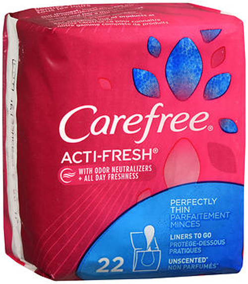Carefree Acti-Fresh Body Shape Pantiliners Thin Unscented - 22 Liners