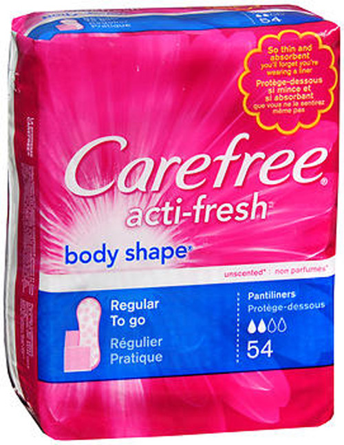 Carefree Acti-Fresh Body Shape Regular To Go Pantiliners - 54 Liners