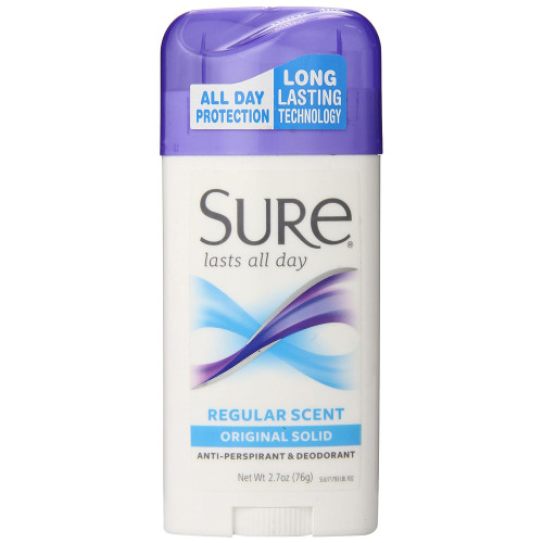 Sure Anti-Perspirant Deodorant Original Solid Regular Scent - 2.7 oz