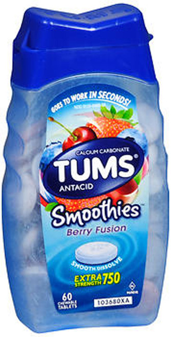 Tums Smoothies Tablets Berry Fusion - 60 ct