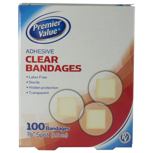 Premier Value Clear Plastic Bandage Spots - 100ct