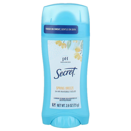 Secret Antiperspirant/Deodorant Invisible Solid pH Balanced Spring Breeze - 2.6 oz