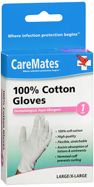 Caremates Cotton Gloves - LG/XL, 1 Pair